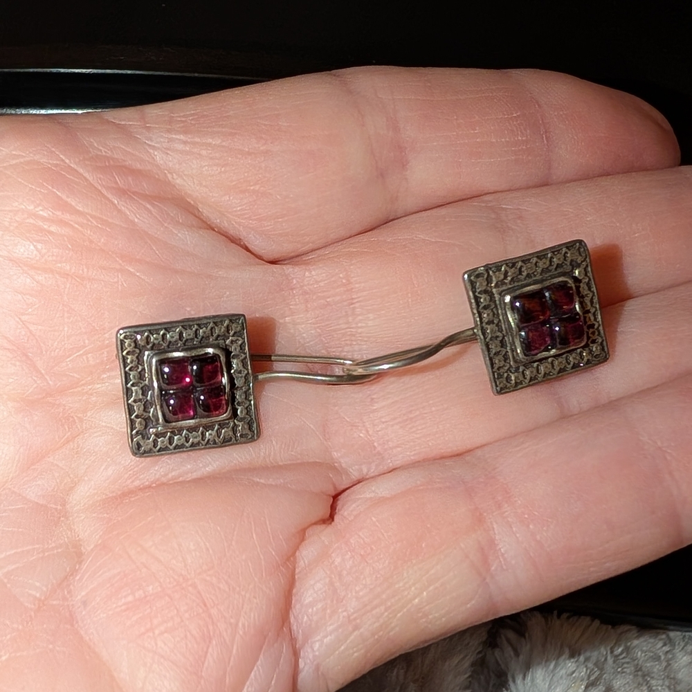 Handmade Silver and Red Garnet Women's Jewelry